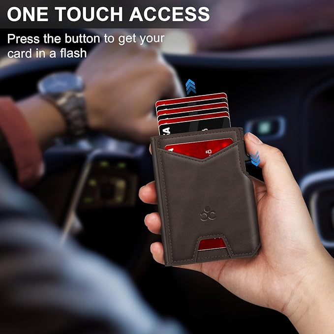 Wallet for Men Wallet with Slim Pop Up Card Holder 9-13 Cards, Bifold - Image 2