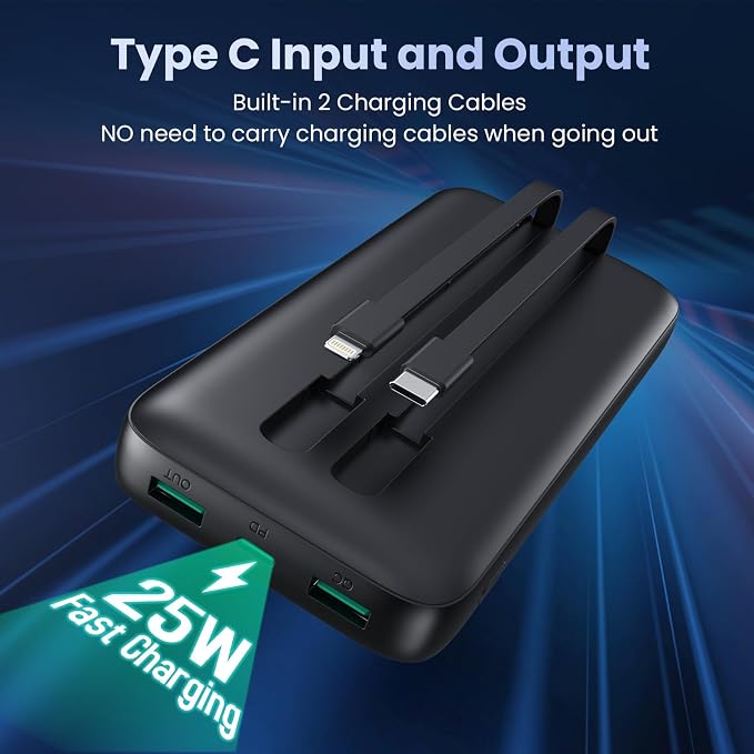 Portable Charger 40, 800mAh Power Bank, 25W PD QC 4.0 Fast Charging Portable - Image 5