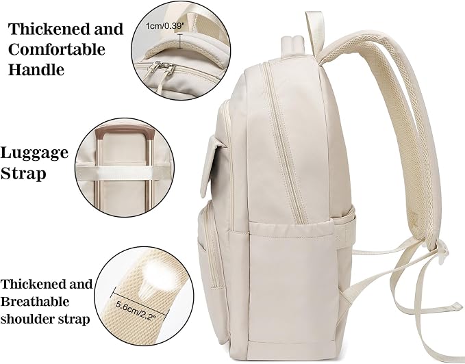 FOXLOVER Travel Laptop Backpack, Anti-Theft Slim Business Backpack, School - Image 3