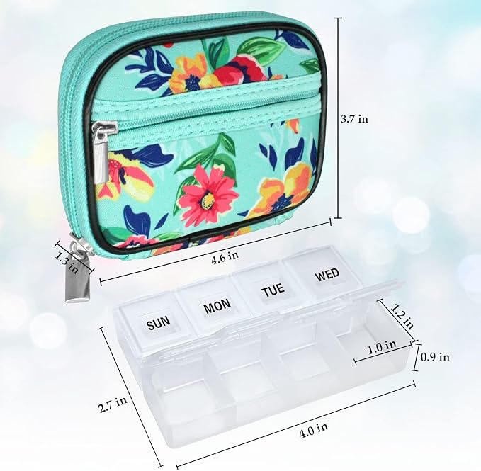 Serfeymi Weekly Travel Pill Organizer Pill Case - Image 2