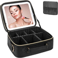 Makeup Bag with LED Mirror, Rechargeable LED Light by iFalarila
