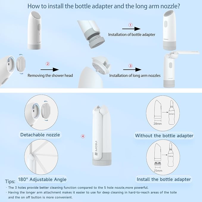 Portable Bidet|High Pressure Travel Bidets Electric Portable Bidet - Image 5