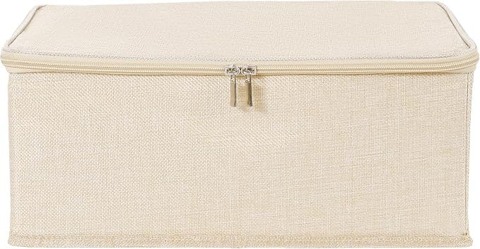 ANMINY 2PCS Storage Bins with Zipper Lids 13 Qt Lidded Fabric Storage Boxes - Image 8