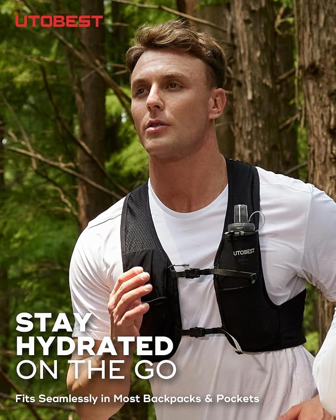 UTOBEST 500ml Soft Flask, 2 Pack Flexible TPU Hydration Water Bottle, - Image 3