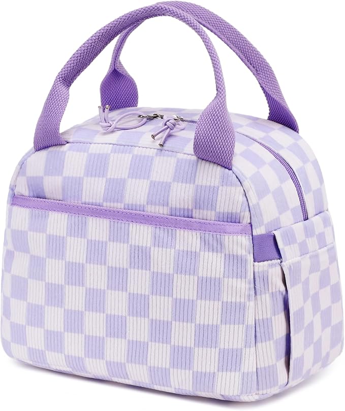 Bluboon Lunch Bag for Women Men Cute Corduroy Lunch Tote Bags Reusable by BLUBOON
