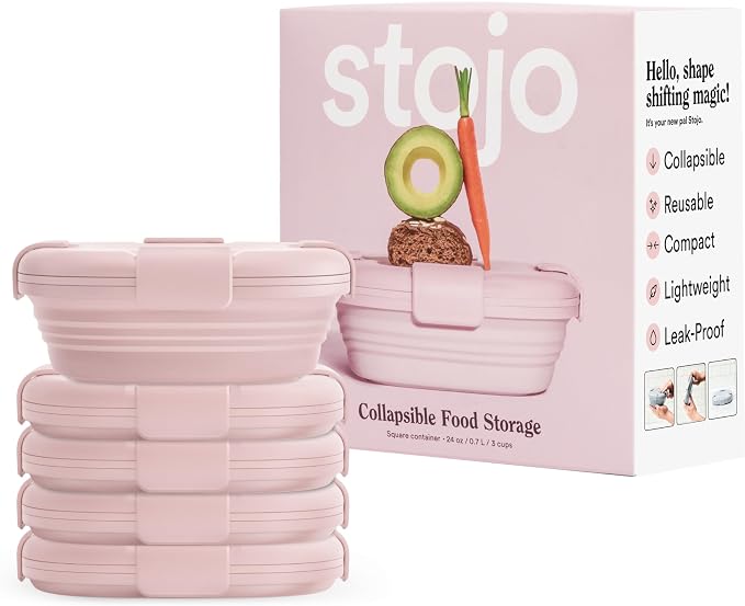 STOJO Collapsible Sandwich Box – 24oz, Reusable Food Storage Container by stojo