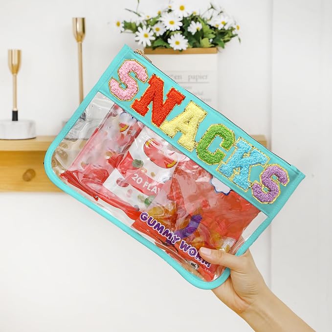 DYSHAYEN Chenille Letter Clear Zipper Pouch - Image 5