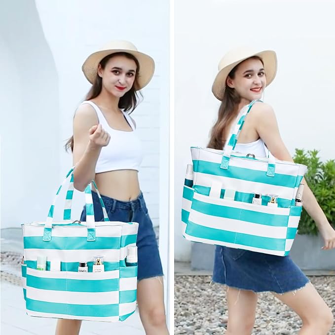 Beach Pool Bags Tote for Women Ladies Large Gym Tote Carry On Bag - Image 5