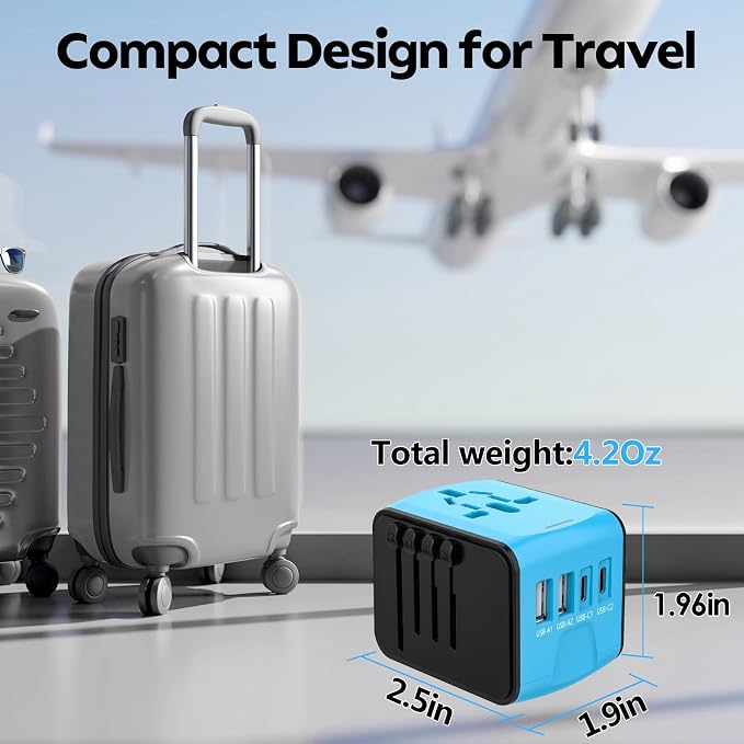 JMFONE Universal Travel Plug Adapter, International Power Adapter - Image 6