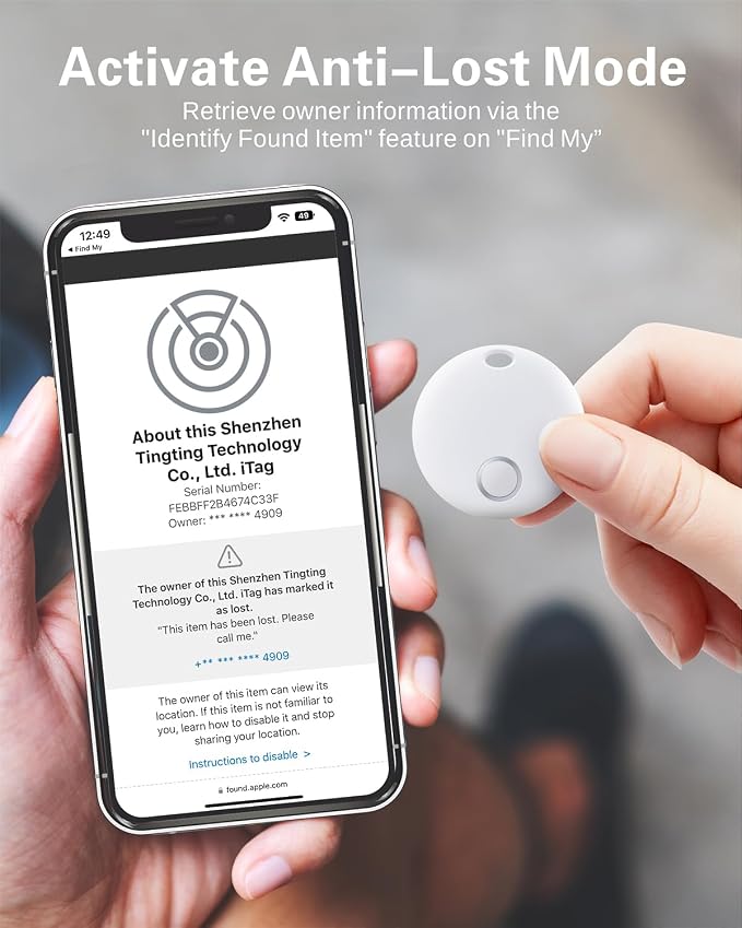 Reyke Smart Tag, Works with Apple Find My, Item Locator - Image 4