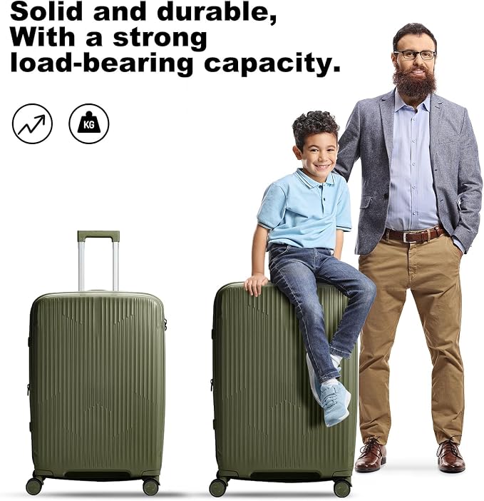 Nazhura Luggage Set, 3-Piece Hardside Suitcase Set, 20-inch Carry On, 28-inch - Image 6