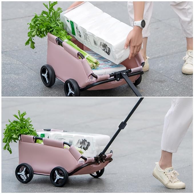 Dog Stroller 4 Wheels Folding Dog Cart Pet Stroller - Image 7