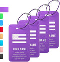 Personalized Luggage Tags, Custom Luggage Tags 4 Pack TSA Approved Double Sided by Unknown