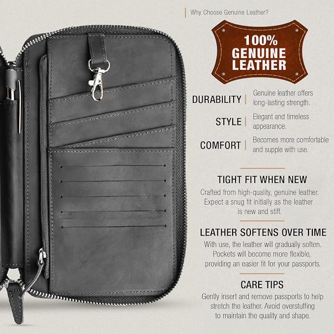Leather Passport Holder for Family - Image 2