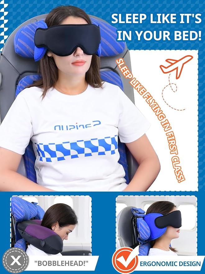 Travel Pillow Airplane Foot Hammock Set, Airplane Pillows - Image 3