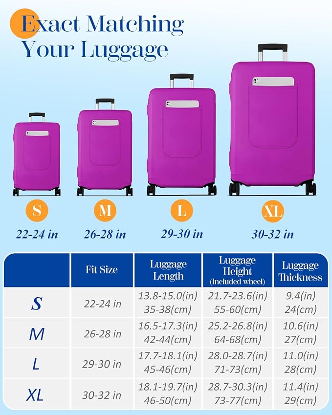 Slohif Luggage Cover for Suitcase Tsa Approved Protector - Image 2