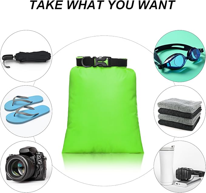 Shappy Waterproof Dry Bag Set 6 Sizes Lightweight Sacks and Long Adjustable - Image 5