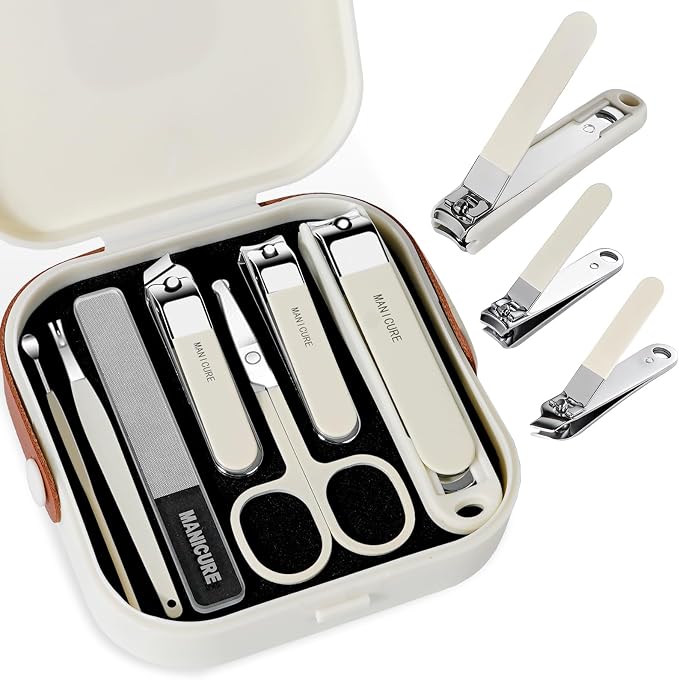 Nail Clippers Set 7 Pieces Stainless Steel Professional Grooming Kits, by Unknown