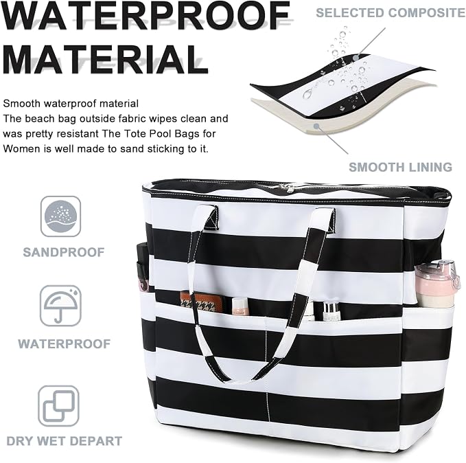 Waterproof Beach Tote Pool Bags - Image 4