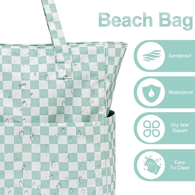 Beach Pool Bags Tote for Women Ladies Large Gym Tote Carry On Bag - Image 2