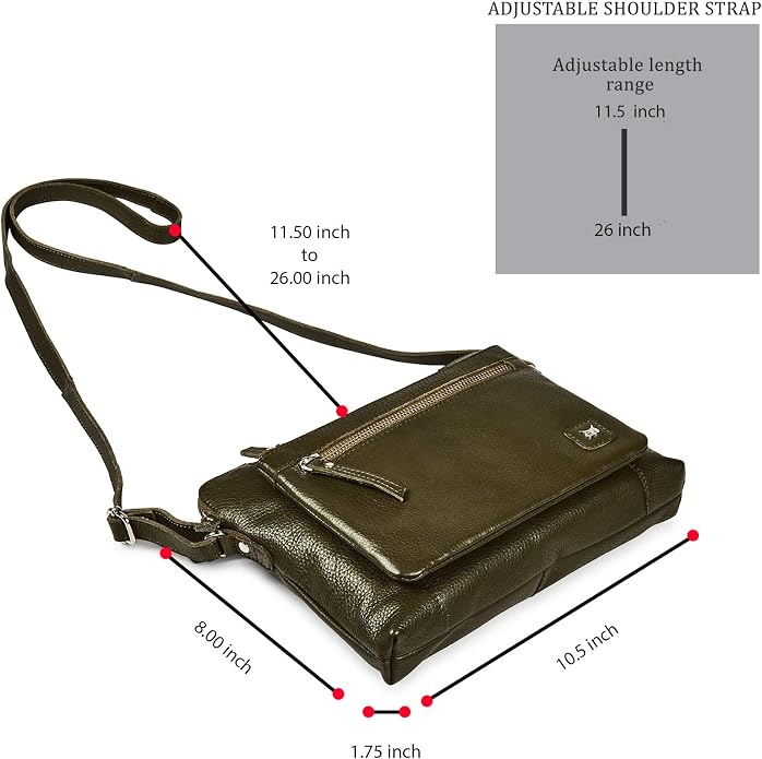 Wise Owl Accessories Small Soft Pebbled Real Leather Crossbody Handbags Purses - Image 2