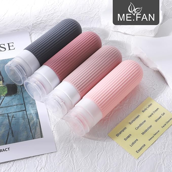 ME.FAN Travel Bottles for Toiletries, TSA Approved 3oz Silicone Journey Size - Image 7