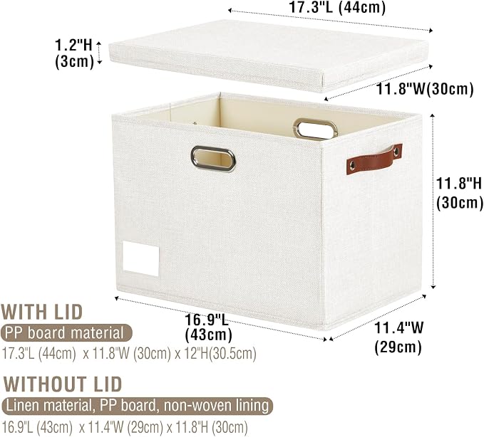 17" Large Collapsible Storage Bins - Image 3