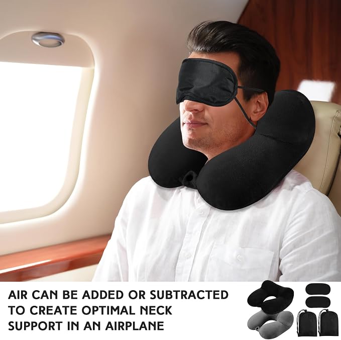 Sintuff 2 Pack Inflatable Travel Pillow - Image 4