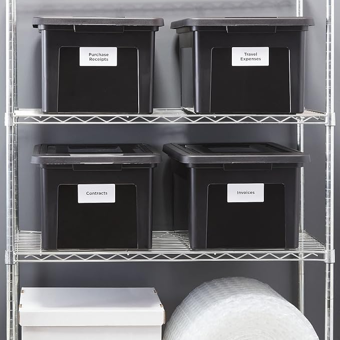 STAPLES Hanging File Folder Box, Storage Bin Organizer, Snap Lid, Letter & - Image 6