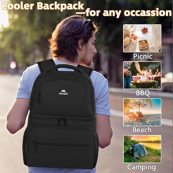 MATEIN Cooler Backpack, 26 Cans Insulated Lunch Backpack - Image 5