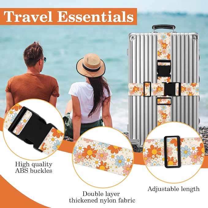Daisy Luggage Straps for Suitcases TSA Approved, Luggage Identifiers for - Image 3