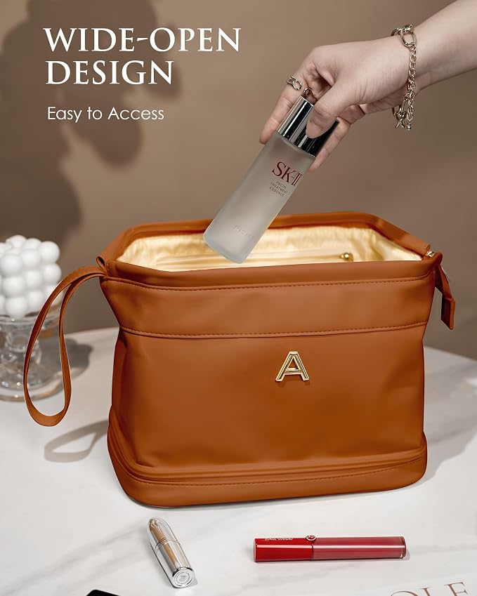 Gifts for College Girls, Personalized Makeup Bag, Monogrammed Gifts, Initial - Image 5