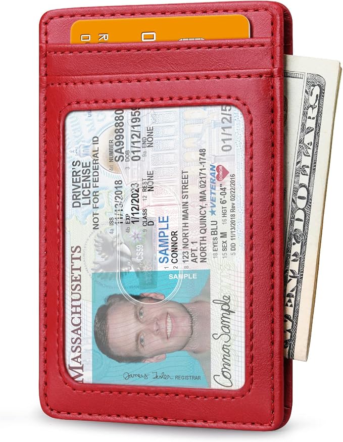 Buffway Mens Slim Wallet, Minimalist Thin Front Pocket Leather Credit Card - Image 2