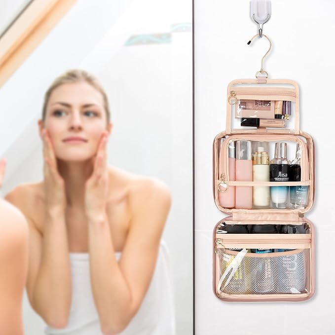 Clear Cosmetic Bags, Hanging Toiletry Bag - Image 6