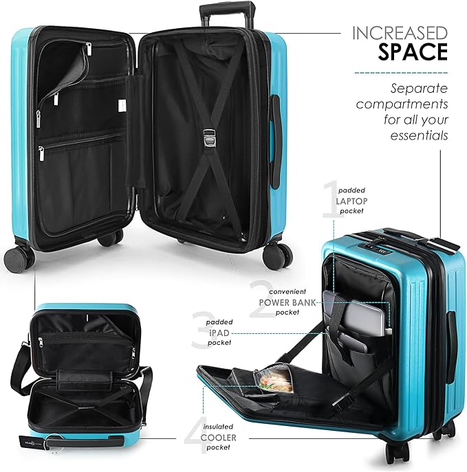 Hard Shell Luggage Sets with Spinner Wheels 4 Piece, Expandable Large Suitcases - Image 5