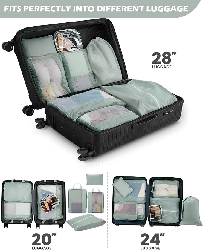 Gonex 8 Set Compression Packing Cubes - Image 7