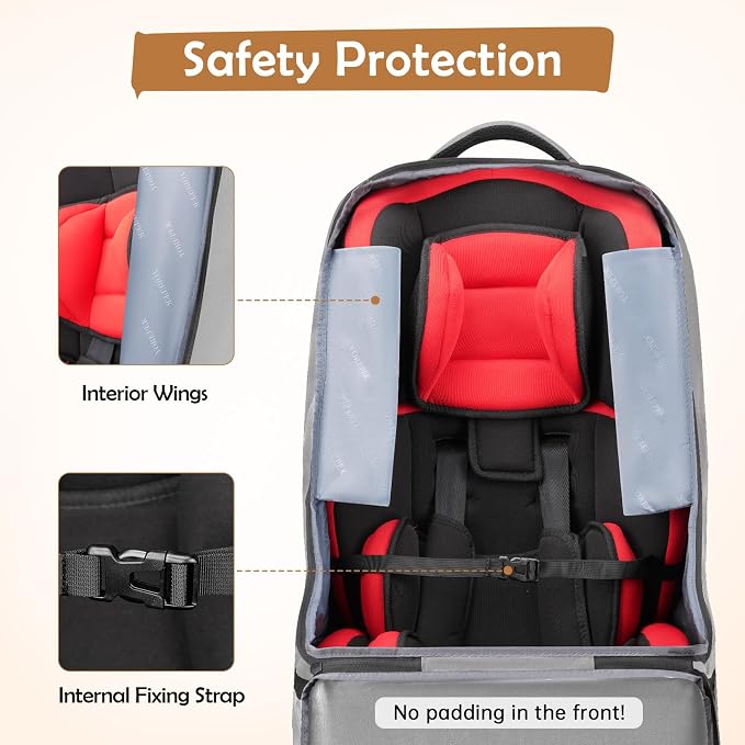 YOREPEK Gate Check Car Seat Travel Bag, Padded Carseat Cover - Image 5