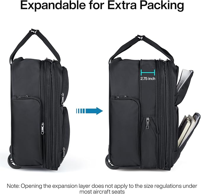 Hanke Softside Expandable Underseat Carry On Luggage - Image 2