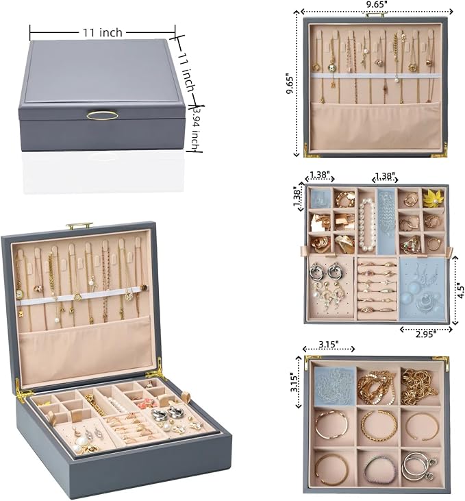 2-layer jewelry box，Jewelry Organizer - Image 3