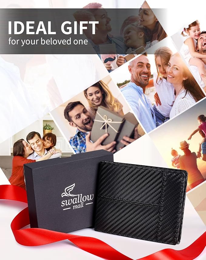 Swallowmall Mens Wallet Rfid Blocking Leather Wallet - Image 8