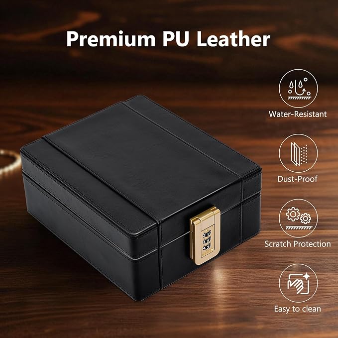 BISON DENIM Watch Box, 4 Watch Travel Case - Image 4