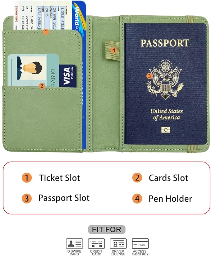 Melsbrinna Premium Leather Passport Holder Covers Case, Waterproof Rfid - Image 3