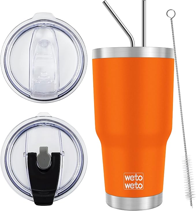 WETOWETO 30 oz Tumbler Stainless Steel Vacuum Insulated Coffee Ice Cup Double by Wetoweto