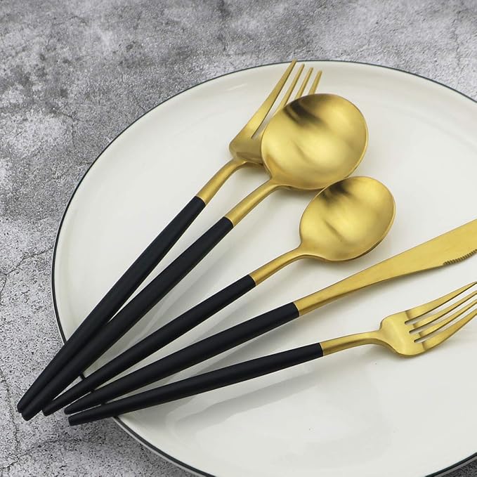 Gugrida 20-Piece 18/10 Stainless Steel Flatware Silverware, Luxury Dinnerware - Image 7