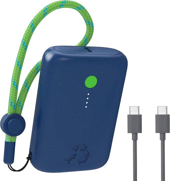 Nimble Champ Portable Charger, 000mAh Power Bank Fast Charging, 20W Dual USB-C by Nimble