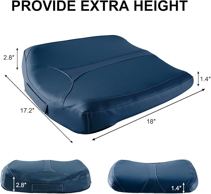 Leather Car Memory Foam Heightening Seat Cushion - Image 6