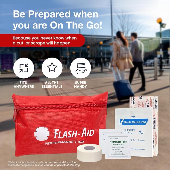 Mini First Aid Kits – 12-Pack Bulk Travel Emergency Kits in Reusable Pouches – - Image 2