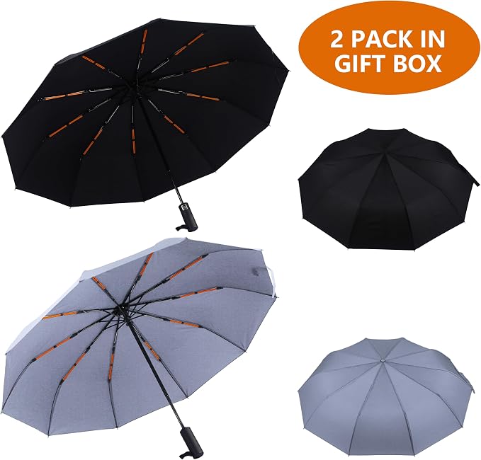 46 Inch Compact Umbrellas for Rain - Image 2