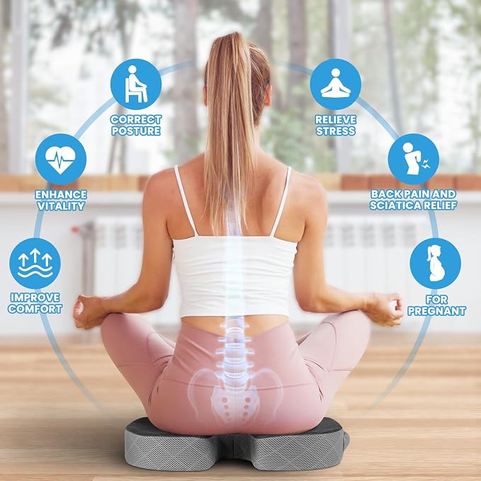 TushGuard Office/Car Seat Cushion, Non-Slip Sciatica & Back Coccyx Tailbone - Image 5