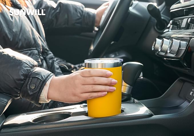 SUNWILL Travel Coffee Tumbler 20 oz, Insulated Mug - Image 6